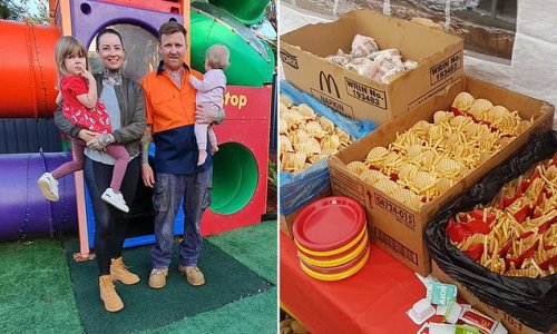 Mum slammed by jealous critics as a 'bad parent' for throwing her one-year-old a lavish McDonald's themed party - complete with an authentic $5,000 playground and 100 guests