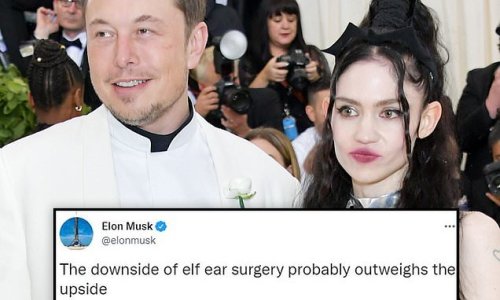 Elon Musk shoots down his ex-girlfriend Grimes' desire to get elf ear modifications... as she also expresses interest in getting vampire fangs