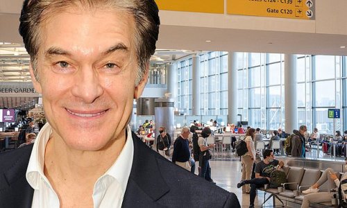 Dr. Oz 'saves a life at Newark airport by using CPR and a defibrillator' after a man collapses