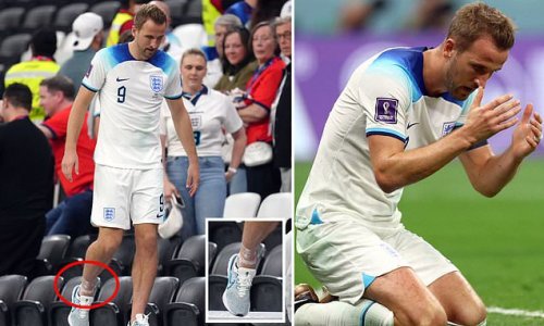 More Kane concern: Harry's swollen ankle raises alarm as evidence suggests it was heavily strapped during USA clash... but England captain may not get a chance to rest up with all still to play for ahead of crucial 'Battle of Britain' with Wales