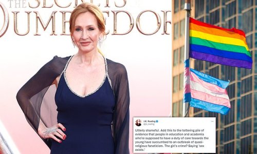 JK Rowling condemns 'utterly shameful' treatment of school pupil, 18, who claims she was hounded out of her private school after challenging 'trans ideology' of visiting speaker
