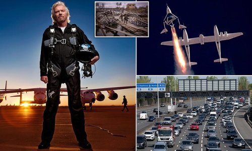 'Reduce speed limit to 60mph on UK's motorways to save fuel and help defeat Putin', says airline-owning billionaire Sir Richard Branson whose Virgin Galactic space rockets emit 300 tonnes of CO2 per launch