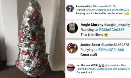 Is this the best Christmas decorating hack EVER? Cling film trick will save a LOT of time and effort