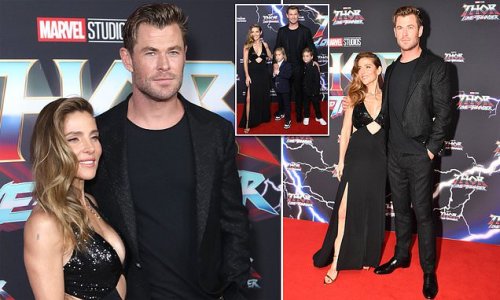 It's a family affair! Chris Hemsworth and wife Elsa Pataky bring a touch of Hollywood glamour to Sydney as they make a rare red carpet appearance with their children at the Thor: Love and Thunder premiere