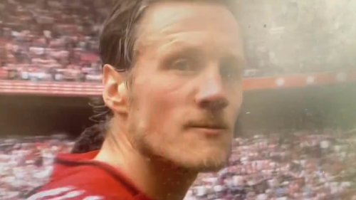 Former Man United forward lashes out by SLAPPING camera after Ajax fall short in Dutch title race as manager breaks down in tears on the pitch
