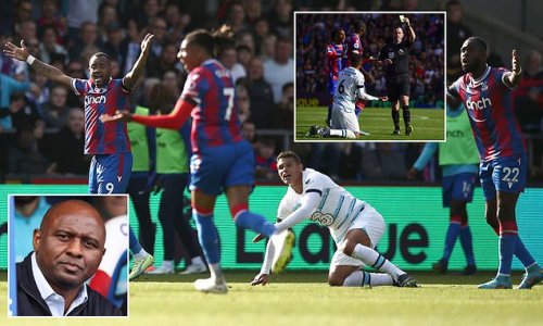 Patrick Vieira left reeling after VAR chose not to send Thiago Silva off in Crystal Palace's defeat against Chelsea... but frustrated Eagles boss insists there is 'no point' discussing the incident with Premier League chiefs
