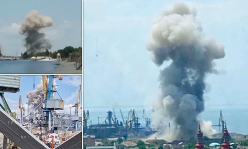 Putin under attack: Explosion 'from British Storm Shadow missile' rips through Russian-held port