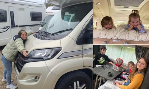 Life on the road! Mother-of-22 Sue Radford shows off the family's brand new motorhome to take her enormous brood on minibreaks around the UK during the summer holidays