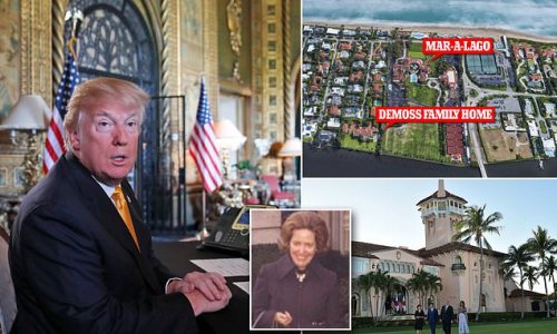 EXCLUSIVE: Donald Trump's 82-year-old neighbor claims hi-tech security system shielding President's sprawling Mar-a-Lago estate is giving her brain injuries, as Palm Beach locals try to stop him from living permanently at his club