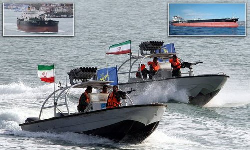 Iran seizes two Greek oil tankers in Strait of Hormuz using elite Revolutionary Guards equipped with helicopter and pair of speedboats amid fears of more oil price rises