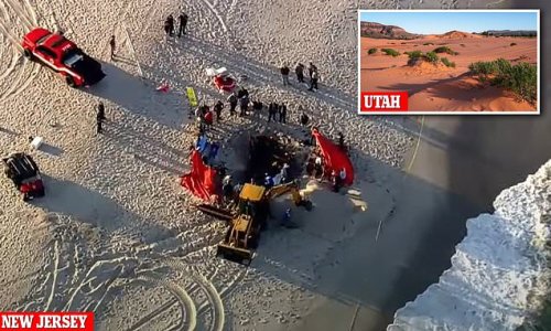 Tragedy strikes twice: Pair of teenagers, 18 and 13, killed in separate incidents in New Jersey and Utah as large holes they were both digging in sand collapse around them