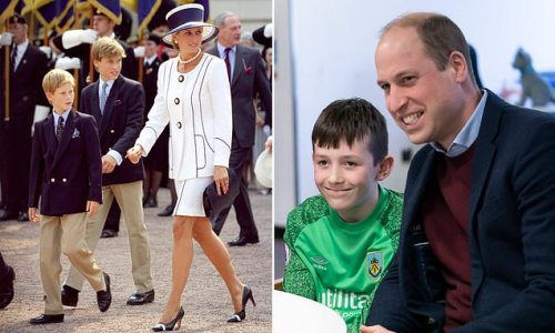 Prince William comforts grieving boy who lost his mother