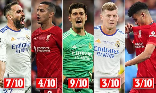 Luis Diaz is given just a 3/10 while Thibaut Courtois’ outstanding display is worthy of a 9/10... but just TWO outfield players get above a 6/10 in L'Equipe's brutal Champions League final ratings
