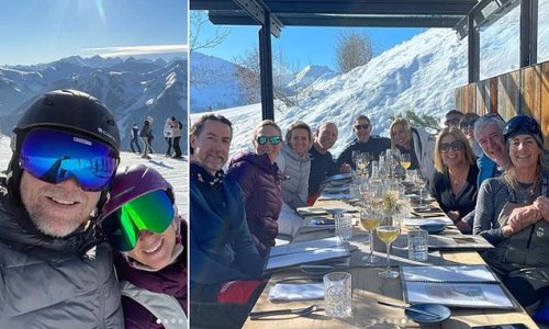 Ski you later! Zara and Mike Tindall take a trip to the Austrian Alps and share a boozy lunch with friends