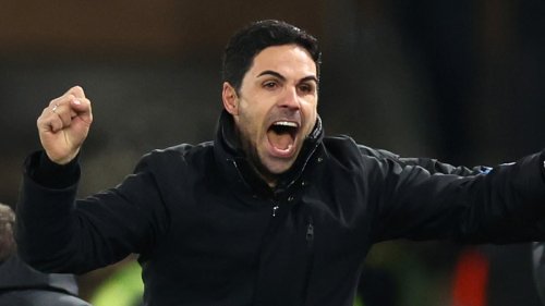 Arsenal boss Mikel Arteta booked for celebrating Declan Rice's 97th-minute winner at Luton... and he...