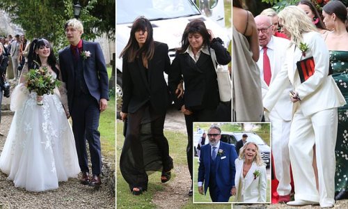 Rupert Murdoch and Claudia Winkleman among guests as the media tycoon's granddaughter Charlotte Freud ties the knot with Luke Storey in Cotswold ceremony