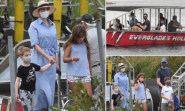 PICTURE EXCLUSIVE: They're real Floridians now! Ivanka and Jared take their kids to an ALLIGATOR park to look for snakes and gators during a private airboat tour of the local wetlands