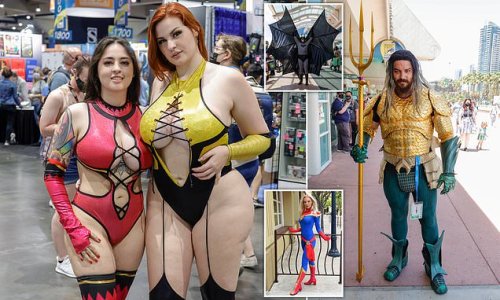 Batman, Captain Marvel and Aquaman join cosplayers for first full-scale Comic-Con in three years