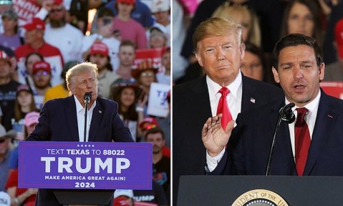 Read the crowd, Don: Trump Waco rally crowd goes QUIET as he mocks Ron DeSantis for tearfully begging for his endorsement - before ex-president hurriedly changes the subject