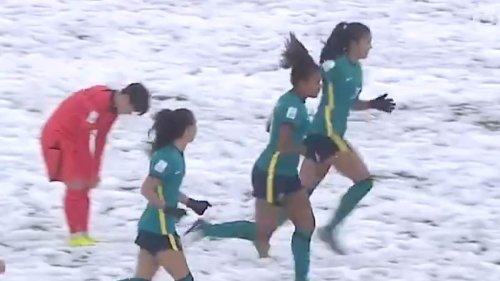 Soccer tournament bosses are accused of sexism for forcing Young Matildas to play in ankle-deep...
