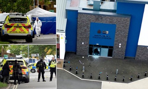Armed officers shoot knifeman dead after he infiltrated secure car park of new £9.5million police station