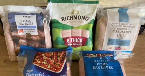 I tried sausages from Aldi, Asda, M&S, Tesco and Richmond to see which were best