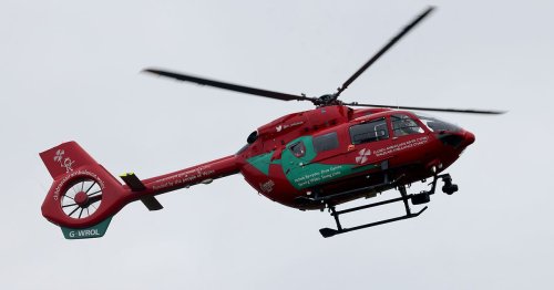 Five people hurt after crash between motorbike and car on Anglesey