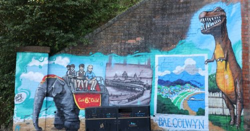 Graffiti artist brings Colwyn Bay's past back to life, but not everyone is happy