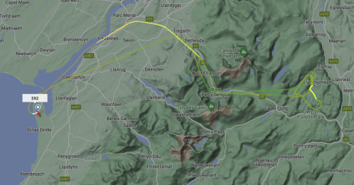 Major search involving helicopter launched for missing adult and 11 year old child in Llanrwst