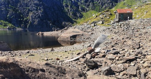 Dry spell reveals ghostly reminder of Snowdonia lake's war-time tragedies