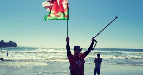 Amputee surfer who lost leg as teen flies flag for Wales in California contest