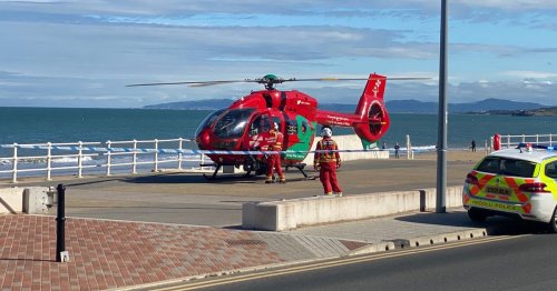 Pedestrian taken to hospital after being hit by car at seaside resort