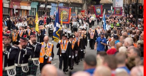 'Racist and sectarian singing' at Orange Walk in Glasgow as police make arrests