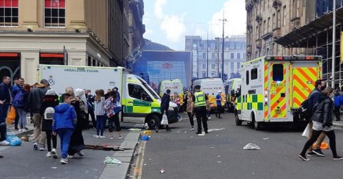 Emergency services race to ongoing incident on Queen Street near George Square