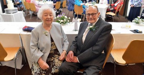 Man, 95, gets married for the first time in moving ceremony to soulmate, 84