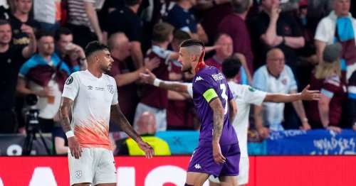 West Ham fans hit Cristiano Biraghi with a VAPE as Europa League Conference League final halted