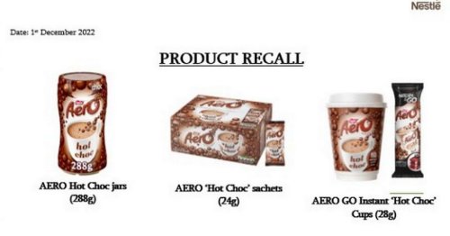 AERO recall chocolate treat as customers urgently warned 'do not drink'