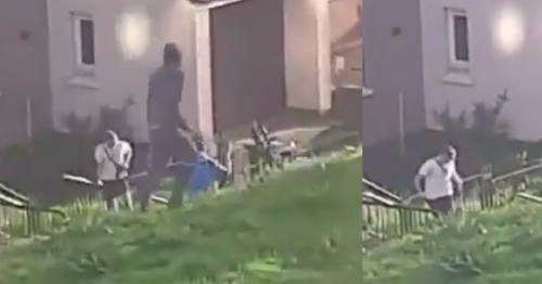 Footage shows brutal machete attack in Glasgow as source claims victim 'lost limbs'