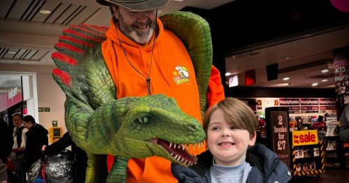 Thousands of dino fans descend on East Kilbride town centre for prehistoric Easter fun