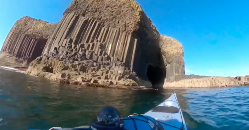 Scots sea kayaker captures stunning footage of Fingal's Cave on Staffa