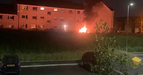 Firebomb attack at Glasgow flats as three cars torched in 'huge explosion'