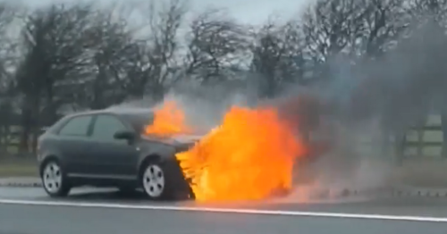 Car Bursts Into Flames On Busy Scots Motorway As Emergency Services Race To Scene Flipboard 