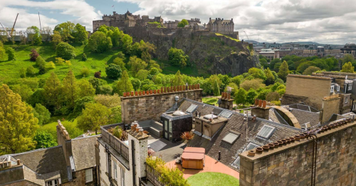 'Incredible' Edinburgh flat for sale with hot tub roof terrace overlooking castle