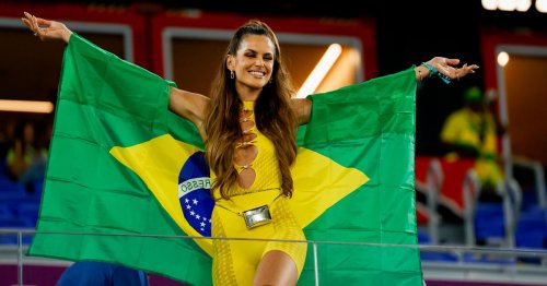 Sex-mad WAG of Germany star outlasts her man at World Cup by cheering on Brazil