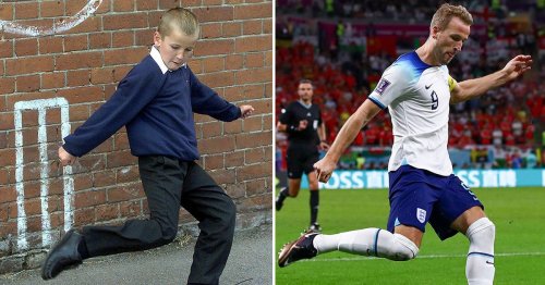 Kane shows same finishing instinct now as he did aged 8 in unearthed school snap
