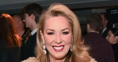 Claire Sweeney sizzles in unzipped jumpsuit as she tells soap star 'I adore you'
