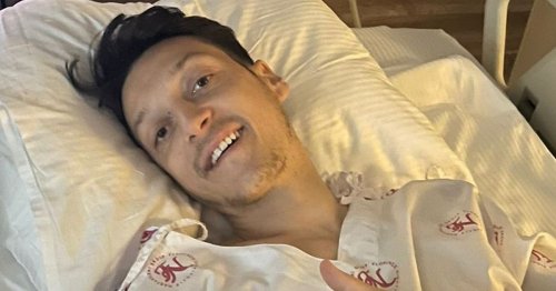 Mesut Ozil shares hospital snap as ex-Arsenal pals wish him well after surgery