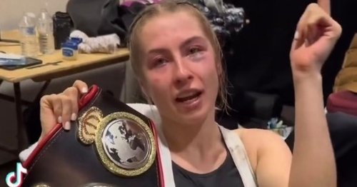 OnlyFans boxer Astrid Wett looks disfigured as AJ Bunker breaks hand ...