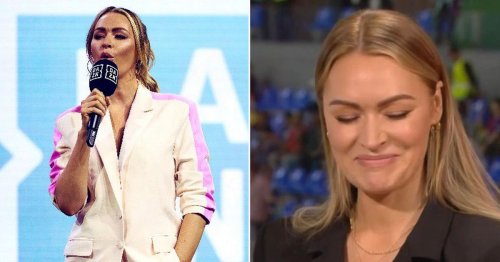 Laura Woods in stitches as shadow 'makes her look like she's got a willy'
