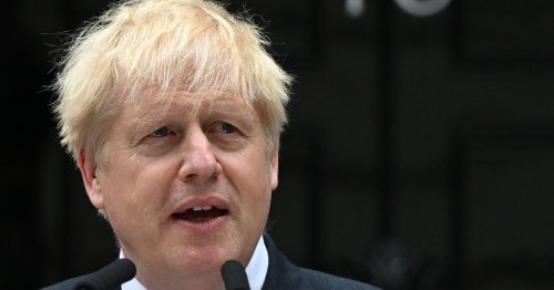 Boris Johnson's resignation speech interrupted by boombox blasting 'Bye Bye Boris'